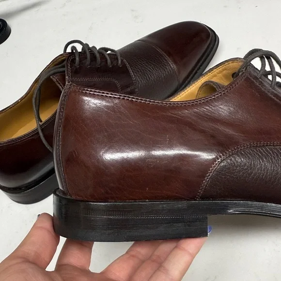 Johnston & Murphy 15 0670 Corbett Cap  Toe Derby Dress Leather Shoes  like NEW - Picture 5 of 16